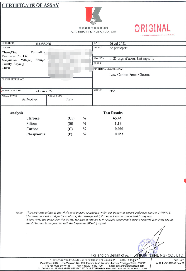 AHK inspection report