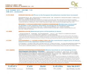 Prices in the European ferrotitanium market have increased